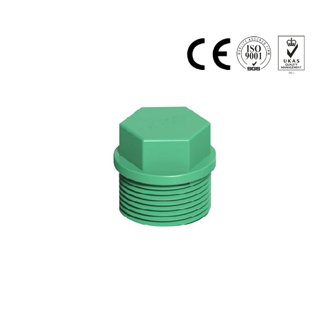 Green White Grey PPR Screwed Threaded Plug Plastic Pipe Fittings for plumbing