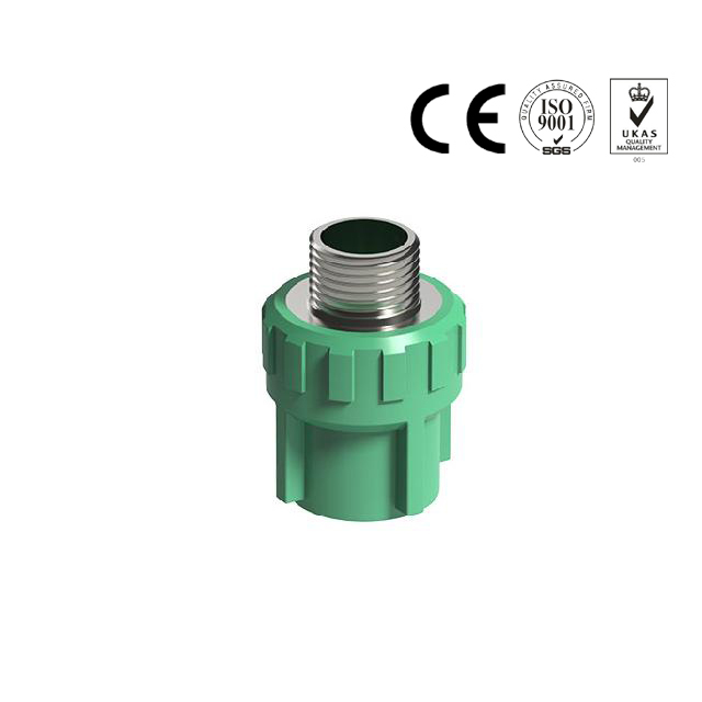 Full size green brass thread male coupling ppr pipe fitting adaptor