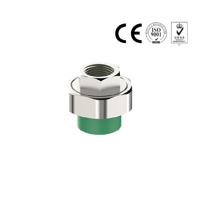 Green PPR female thread union connector pipe fittings for water supply