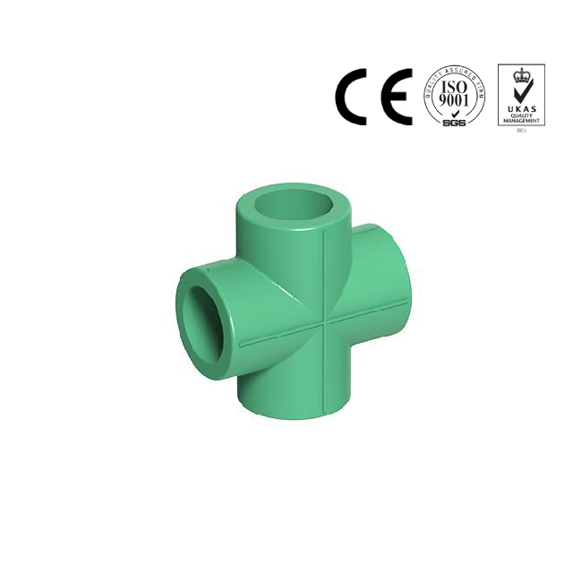 20-63mm Green White Grey PPR Cross Equal Pipe Fittings