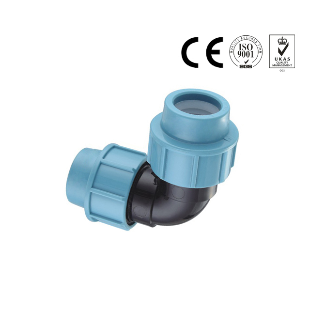 Hdpe pp 90 degree equal elbow plastic compression pipe fittings