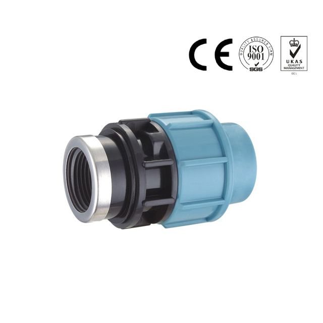 Blue and black PP female adaptor compression pipe fittings