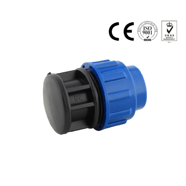 Blue black hdpe pp end cap/plug compression pipe fittings