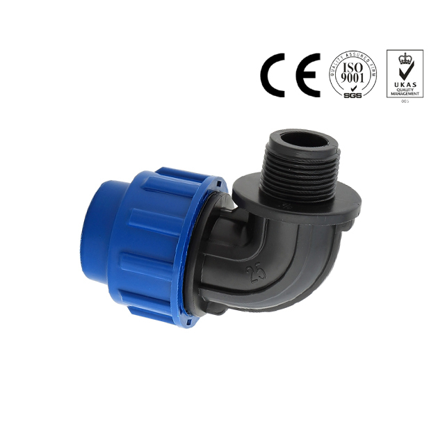 pp hdpe male elbow compression pipe fittings all size