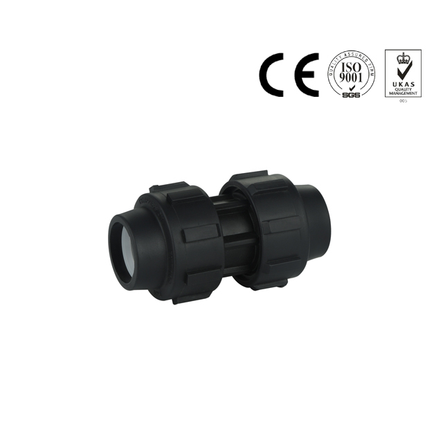 Agriculture PP Equal Coupling Black HDPE Compression Fittings