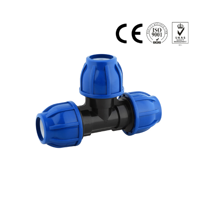 Equal tee 20mm-110mm pp pe compression fittings