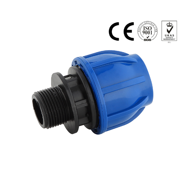 PP hdpe male adaptor threaded coupling compression fittings