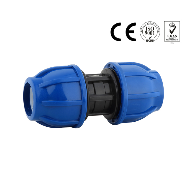 New material pp blue and black coupling compression fittings