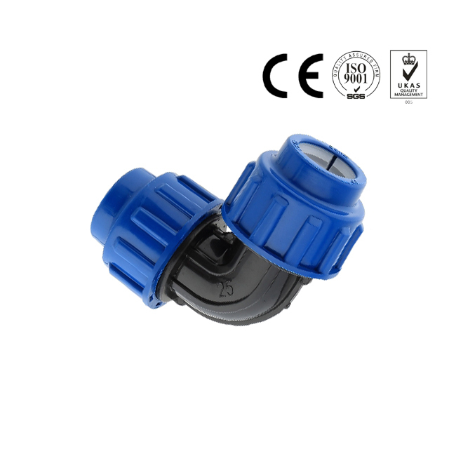 90 deg equal elbow pp pe compression pipe fittings for irrigation