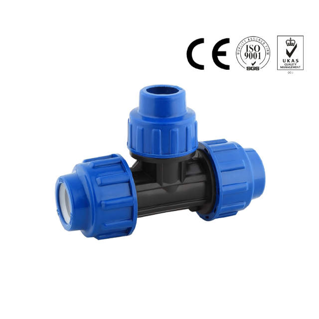 Hdpe pp reducing tee quick push pipe fittings for water supply